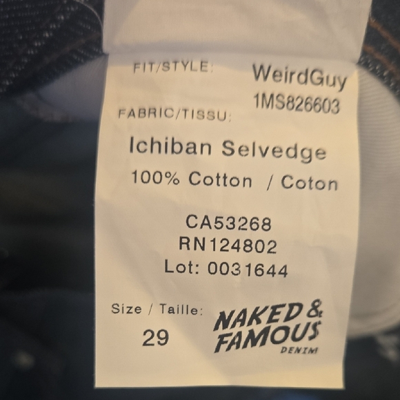 Naked & Famous Denim Ichiban Selvedge Jeans - Dark Blue - Picture 4 of 6